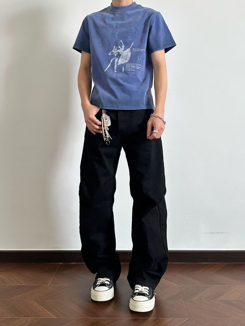 Jean bootcut coupe décontractée EME pour homme, coupe A, pour l'automne, coupe épurée, pantalon droit pour le travail et les loisirs._voghion.com