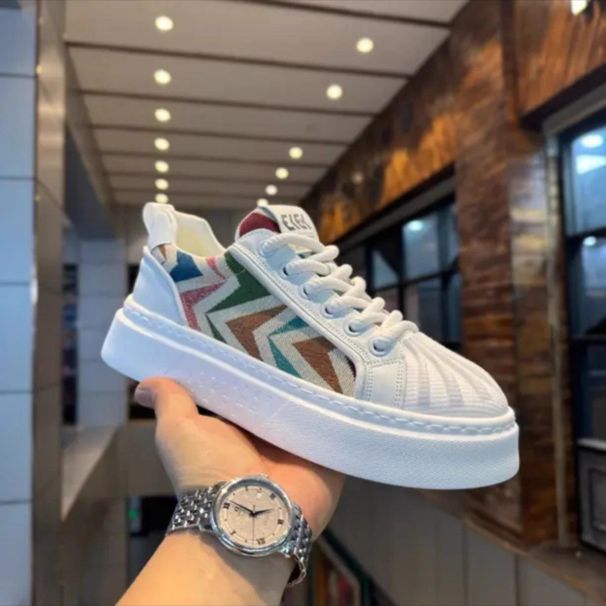 2024 New Shell Toe Trendy Brand Breathable Fabric Comfortable Thick Sole Height Increasing Color Block Versatile Men's_voghion.com