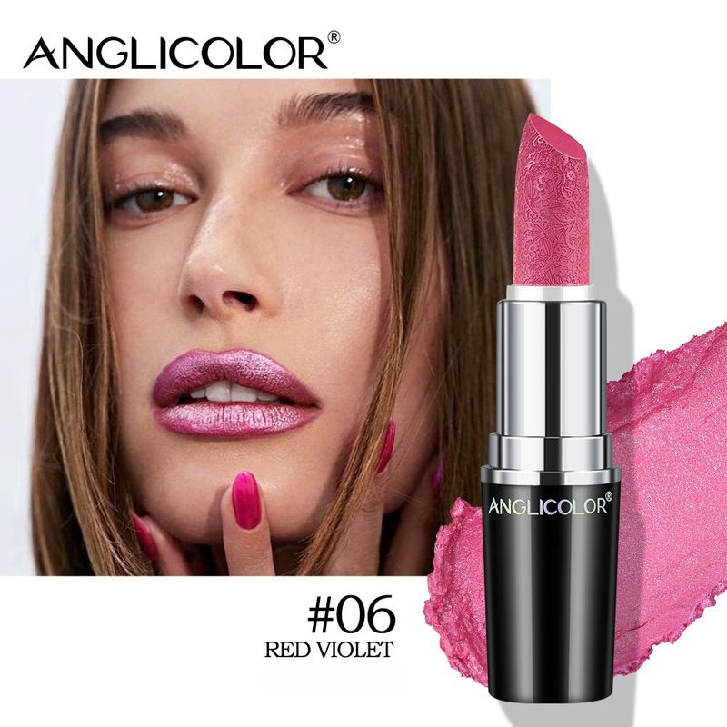 Anglicolor Long-Lasting Liquid Lipstick With Shimmer & Moisturizing Formula - Non-Sticky, Non-Fading, Glossy Finish_voghion.com
