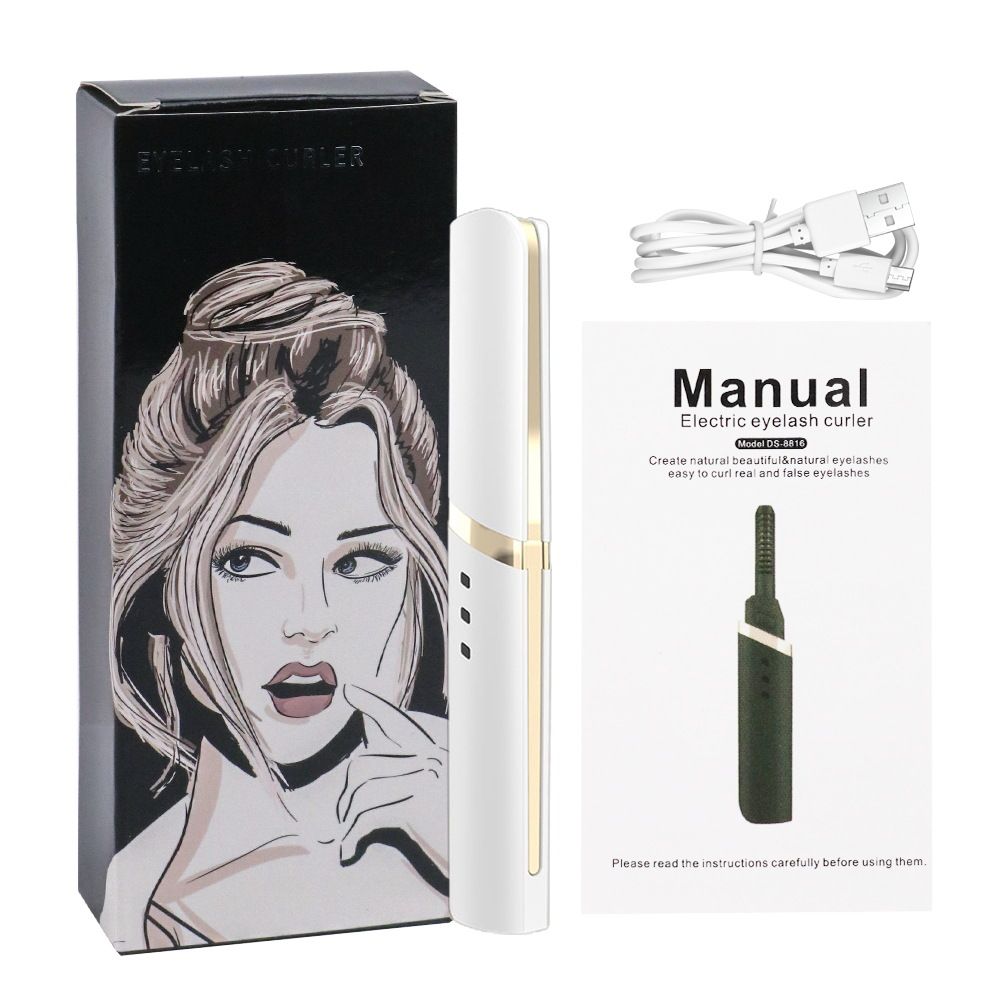 Electric Heating Curling Clip Rechargeable Portable Eyelash Curler_voghion.com