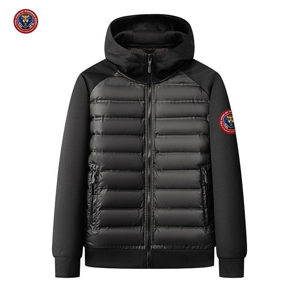 Giacca da uomo in cotone con cappuccio, calda, autunno e inverno, tinta unita, casual, con testa di tigre tridimensionale, alla moda_voghion.com