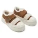 Women's Colorblock Plush Winter Warm Casual Skateboard Shoes Bd8d_voghion.com