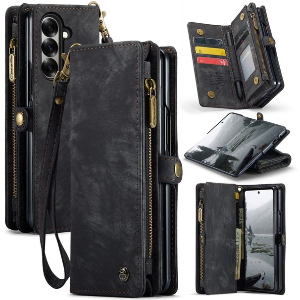 Compatible With New Samsung Fold7 Flip Z FOLD6 Card Slot Phone Leather Case Multifunctional Wallet_voghion.com