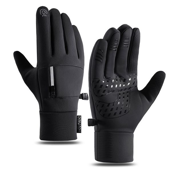 Waterproof Touchscreen Warm Fleece-Lined Thickened Gloves For Fall And Winter Outdoor Activities_voghion.com