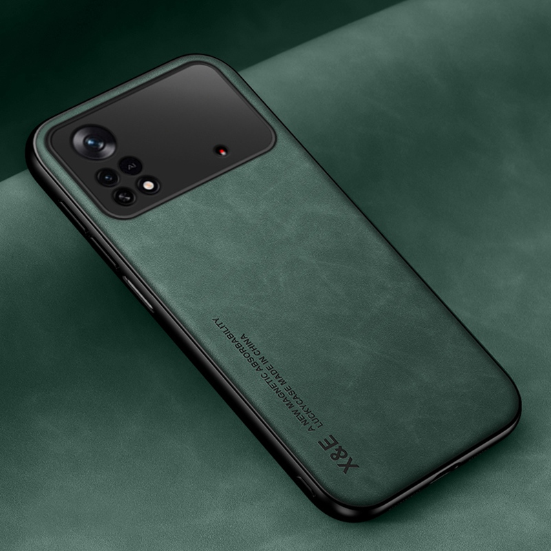 Πολυτελής δερμάτινη θήκη για Xiaomi Poco F3 F4 GT F2 M3 M4 Pro 5G 4G θήκη ματ σιλικόνης για Poco X3 NFC X3 GT X4_voghion.com