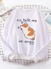 Sweas för kvinnor No Talk Me Söt Angy Cat Print Top Dam Haruku Oversize Långärmad Kawaii Animal 2022 New Lady_voghion.com