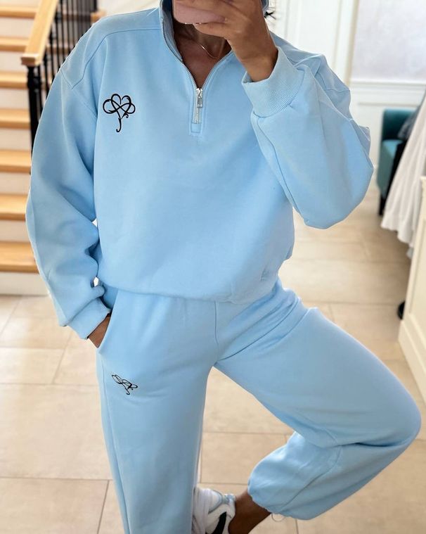 Men's Half-Zip Hoodie & Jogger Set - Geometric Print Streetwear Two-Piece With Drawstring Waist_voghion.com