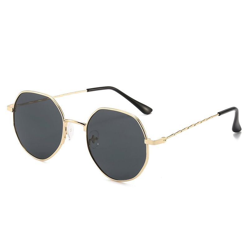 Polygon Metal Vintage Frame For Sunglasses Men Brand Design Sun Glasses Women Mirror Gafas De Sol Uv400_voghion.com