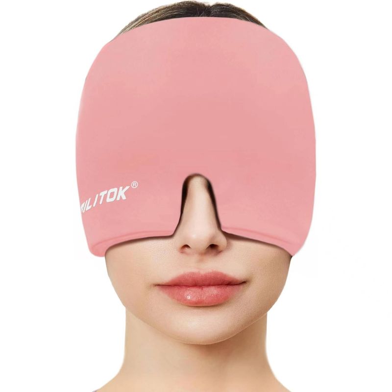 Migraine Headache Relief Cap Tension Stress Relief Gel lce Head Wrap_voghion.com