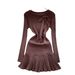 Roupas femininas vestido de malha leve de luxo de alta qualidade_voghion.com