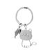 Portachiavi creativo in acciaio inossidabile con motivo a cartoni animati, semplice e alla moda, a forma di coppia di gatti._voghion.com