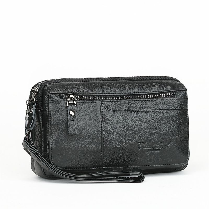 Men's Bags New Style Casual Men's Genuine Leather Clutch Bag Hand Bag Clutch Bag Coin Mobile Phone Bag_voghion.com