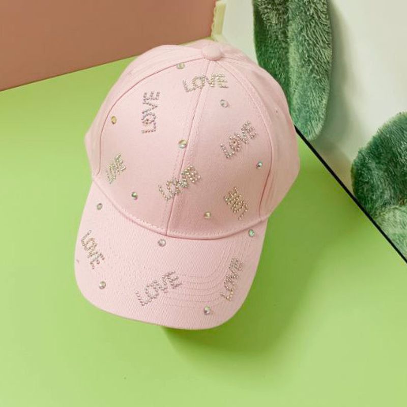 Summer Hat Spring Autumn 2022 Letter Hot Pot Graffiti Mother and Daughter Pink Seasonal Gradient Smiling Face_voghion.com