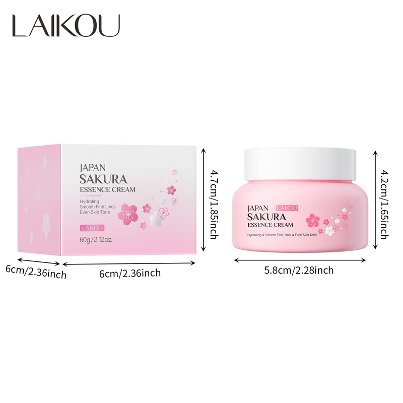 LAIKOU Sakura Essence Creme 60g Fugtgivende Hydrerende Hudplejeprodukter Ét stykke Dropshipping_voghion.com