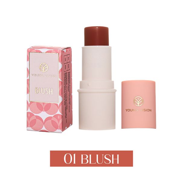 Blush Stick, Putty/Cream Makeup Blush, Multi-Use Läpp- och kindton, Lättviktig, Matt finish, Lätt att blanda_voghion.com