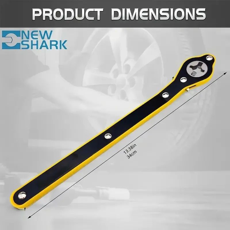 Automatic Labor-saving Ratchet Wrench, 360 ° Front And Rear Knob Design Ratchet Wrench Manual Tool_voghion.com