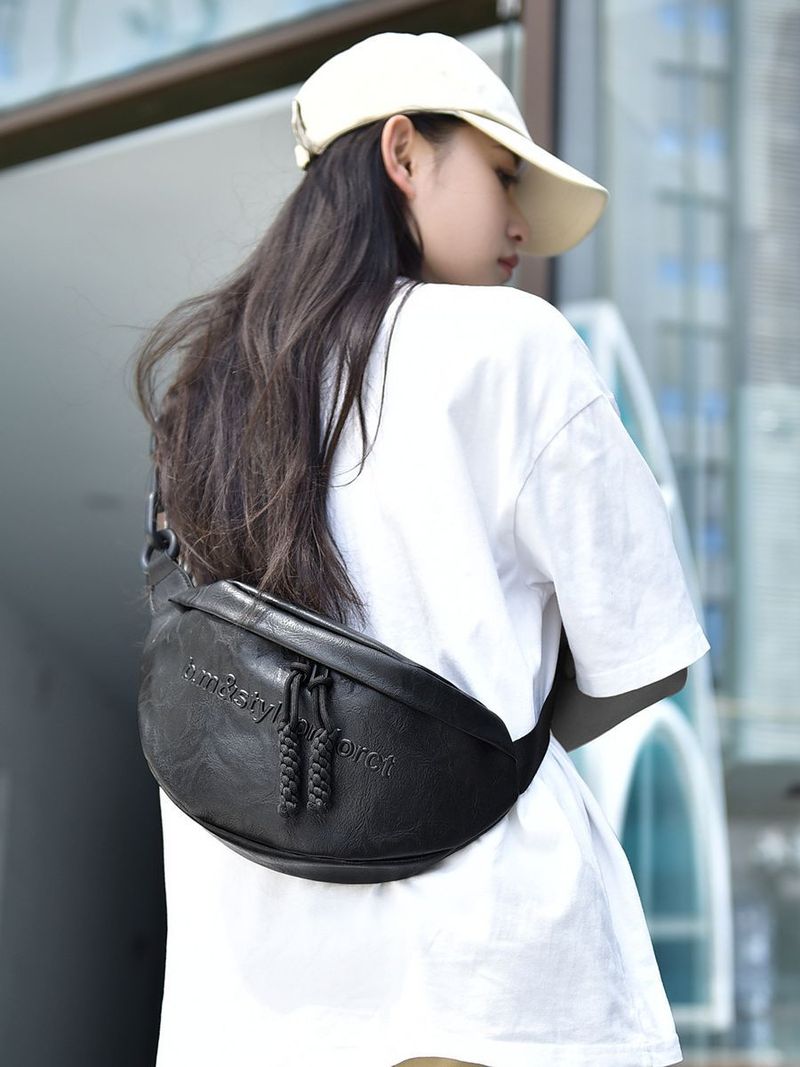 Waist bag women's simple casual chain couple shell bag girl crossbody bag sports niche portable shoulder bag men_voghion.com