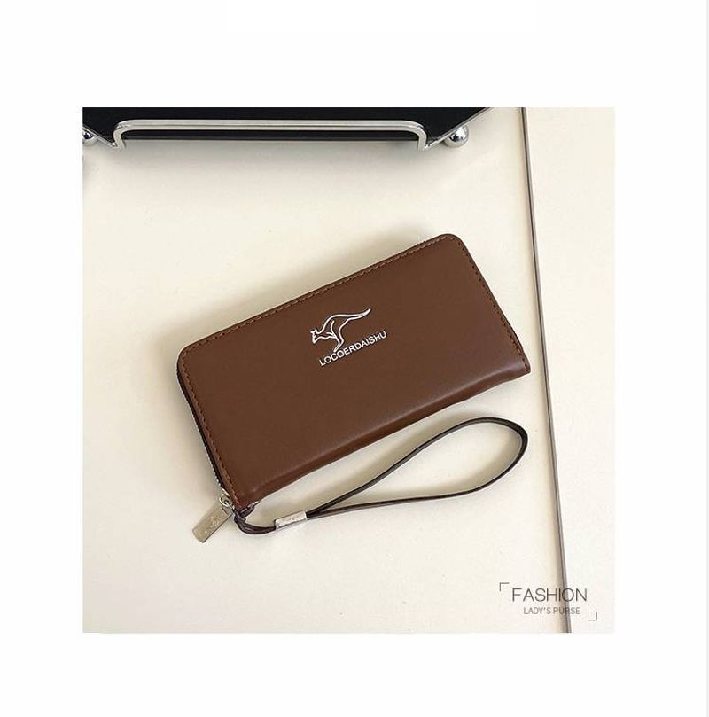 2024 New Wallet, Trendy Retro Classic Solid Color Large Capacity Wallet_voghion.com
