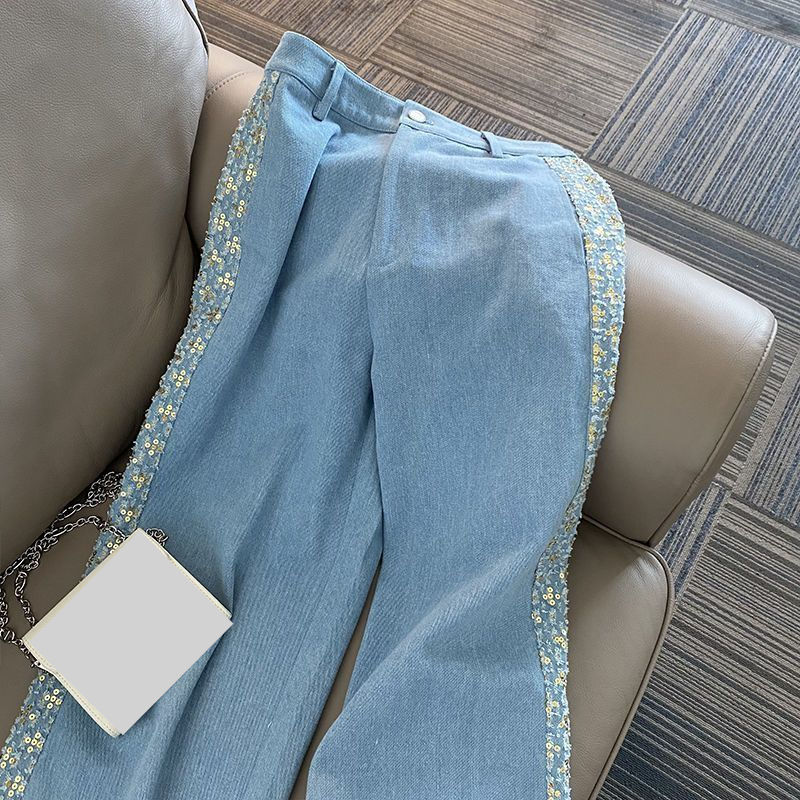 Damenbekleidung Anzughose Damen Frühherbst Neue lässige modische Hose mit weitem Bein Modischer und vielseitiger zweiteiliger Anzug_voghion.com