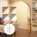 LED-Stehleuchte - Einstellbare Farbtemperatur und Helligkeit Moderne Stehlampen, Steharbeitsleuchten für Wimpernverlängerung, Lesen, Büro, Schlafzimmer_voghion.com