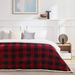 Facecloth Double Layer Classic Red And Black Plaid Printed Lamb Plush Car Nap Blanket_voghion.com