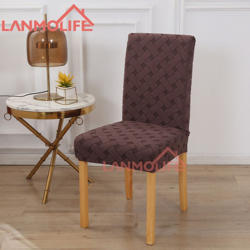 Tjocka Jacquard-stolsöverdrag - Korsvävd design för matstolar | Universell passform året runt, dammtät och snygg heminredning_voghion.com