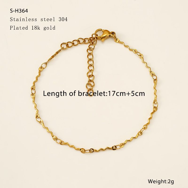 Women's Jewelry Personality Titanium Steel Electroplating K Color Preserving Bracelet Female Metal Fashionable Ins Oval Bracelet_voghion.com