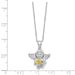 Sterling Silver RH-pltd CZ Nov Birthstone Angel Ash Holder 18in Necklace_voghion.com