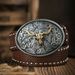 Cintura in pelle PU HOT Western Cowboy - Cintura da uomo con decorazione toro floreale incisa per jeans_voghion.com