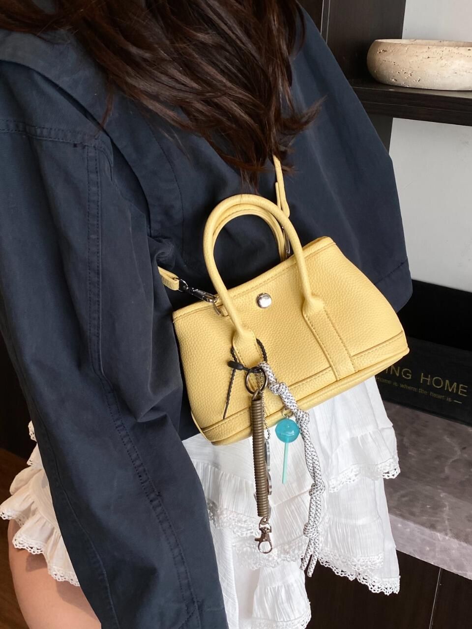 Miniväska Bärbar Bucket Bag Dam Vår Ny Stil Liten Toteväska Super Populär Axelväska_voghion.com