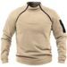 ActiveGo ActiveGo Thick 280g Fleece Cross-Border In Stock European And American Stand Collar Loose Solid Color Outdoor Warm Tactical Men's_voghion.com