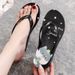 Flip-Flops mit dicker Sohle für Damen, rutschfeste Sandalen und Hausschuhe für Damen im neuen Stil, koreanische Version, Sommer-Graffiti-Hausschuhe 2023 für Damen_voghion.com