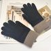 Warmer Touchscreen für Studenten, Winterhandschuhe, verdickte, einfarbige, gestrickte Vollfinger-Fahrradhandschuhe für den Außenbereich_voghion.com