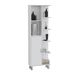 Mott 63' H Linen Bathroom Cabinet With Seven Open Shelves, One Drawer And Four Legs,White_voghion.com