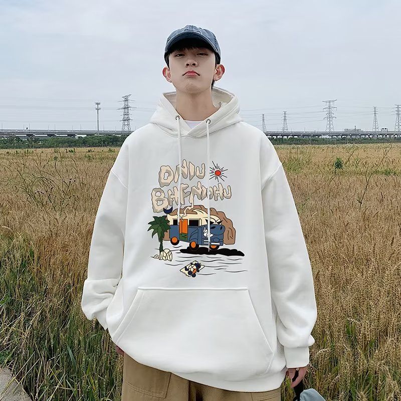 2023 autunno e inverno commercio estero maglione di cotone con cappuccio sciolto di grandi dimensioni sottile stile sciolto con spalle scoperte_voghion.com