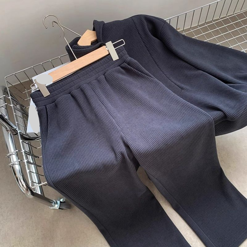 Women's Clothing Spring And Autumn Loose Sweatshirt Women's Sweatpants High End Suit Slimming And Meat Covering Two Piece Suit_voghion.com