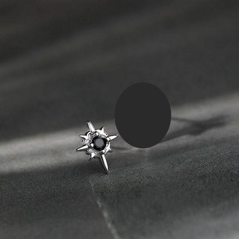 Orecchini a stella alla moda, di alta qualità, tutti abbinati, di alta qualità, semplici, di nicchia, orecchini in argento S925 per uomo e donna_voghion.com