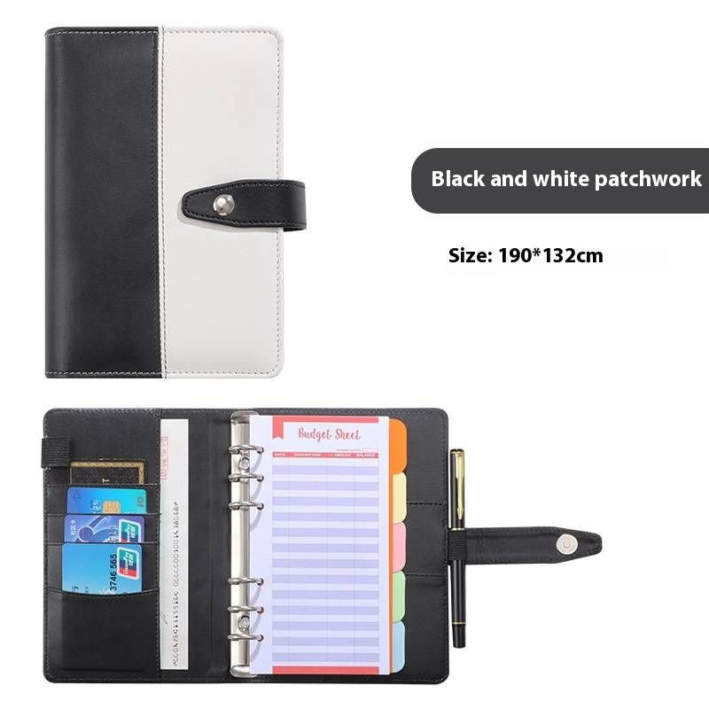 Premium PU Leather A6 Binder With Zipper Pocket - Macaron Color Refillable Notebook For Budgeting, Journaling & Note-Taking​_voghion.com