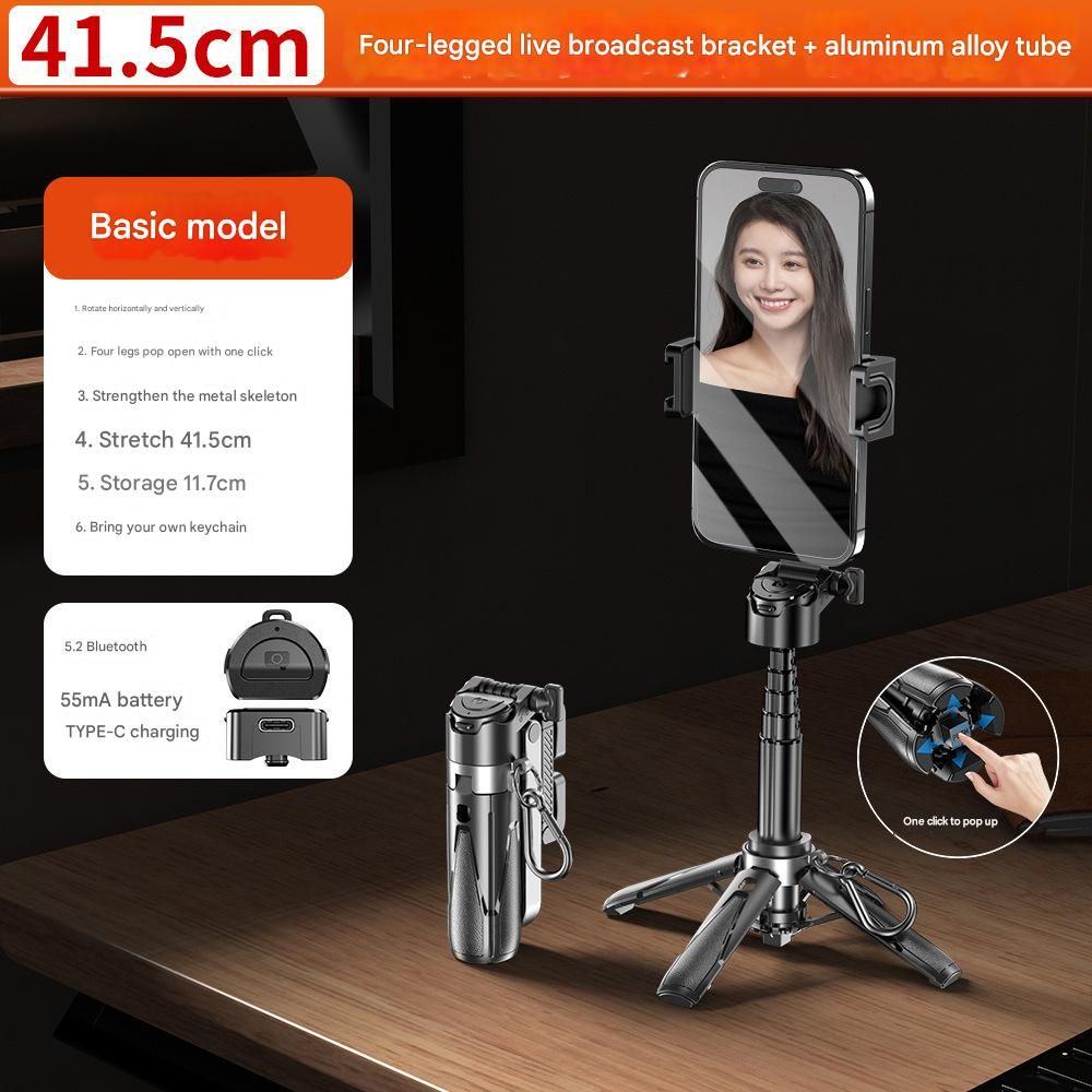 16 Inch Extendable Selfie Stick With Wireless Remote Control, Smartphone Tripod Tripod, 360 ° Rotation, One Click Expandable Tripod Stand_voghion.com