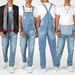 New summer streetwear ripped overalls high waisted men's jeans_voghion.com