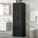 Storage Cabinet With Two Doors For Bathroom, Office, Adjustable Shelf, MDF Board_voghion.com