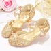 Girls shoes Children glitter performance high heels gold powder silver four seasons children princess glass shoes_voghion.com