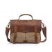 Vintažinė oda + drobė Business Portfolio vyriškas biuro krepšys vyriškas drobinis portfelis atašė dokumentų dėklas_voghion.com