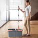 Neue abnehmbare Doppeleimer-Mopp-Spin-Mopp-Eimer-Sets 360°-Drehmopp für die Bodenreinigung Wiederverwendbare Mikrofaserköpfe Home Lazy Mop_voghion.com