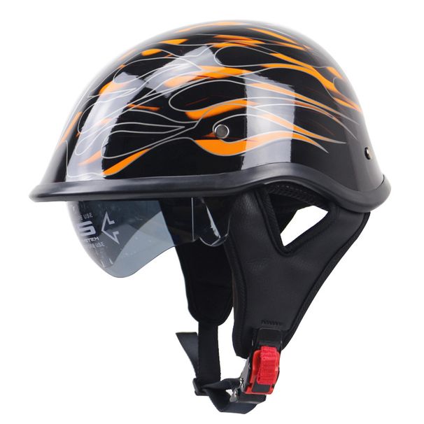 Κράνος Harley με ενσωματωμένο φακό, κατάλληλο για άνδρες και γυναίκες._voghion.com