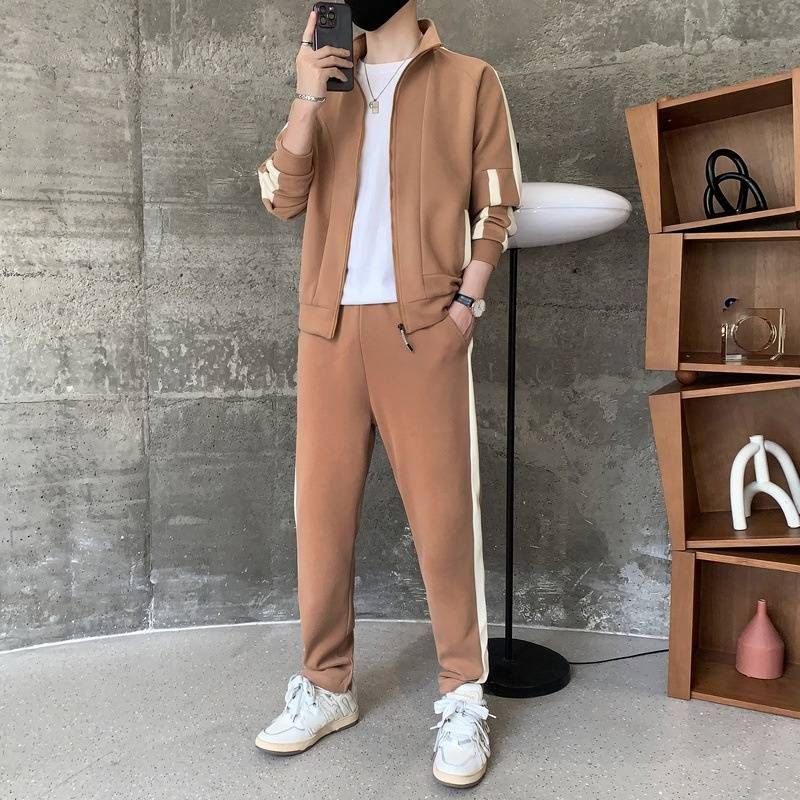 Men's Clothing Stand Collar Jacket For Men In Spring And Autumn, All Match Casual Color Matching Jacket_voghion.com