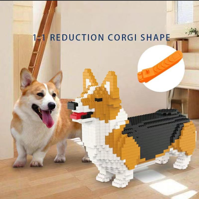 Klocki Klocki Zabawka Corgi Pies Ogromny Dom Dekoracja Modna Zabawa Montaż Puzzle Model Chłopcy Prezent Dziewczynki_voghion.com