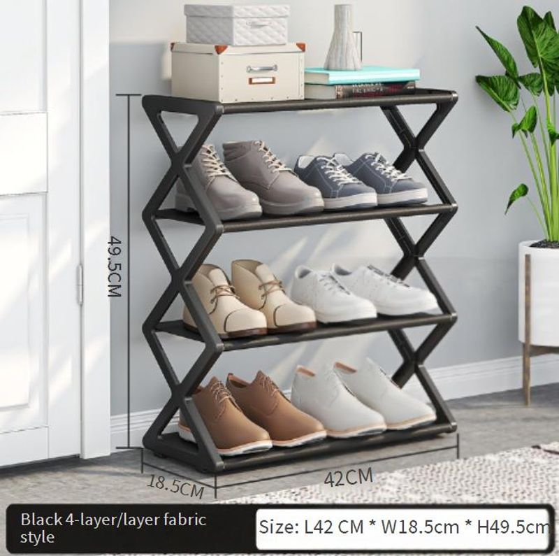 Family Organizer Shoe Rack Multi Layer Simple Shelf Storage Cabinet Door Assembly Indoor Home_voghion.com