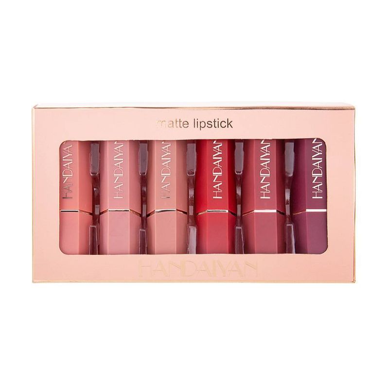 Gwong 6 Farben Matte, Langlebige, Nicht Klebrige Lippenstift-Lipgloss-Kosmetik_voghion.com