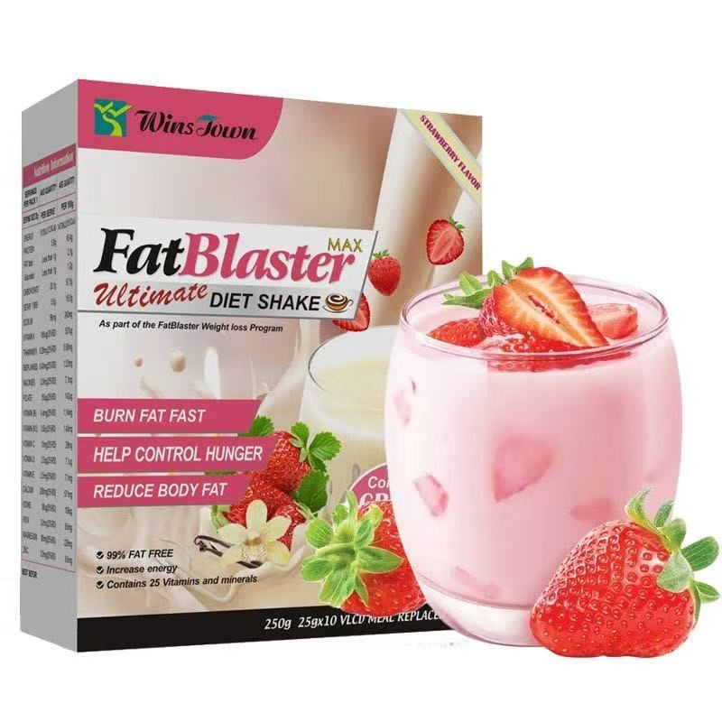 Fatburner-Mahlzeit Milch Fat Blaster Erdbeermilchshake Schokoladen-Diät-Shake Grüner Kaffee_voghion.com